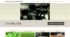 Desktop Screenshot of mikerileyslandscaping.com